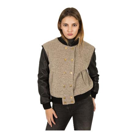 Trussardi, Bomber Jackets Beige, Dames, Maat:S