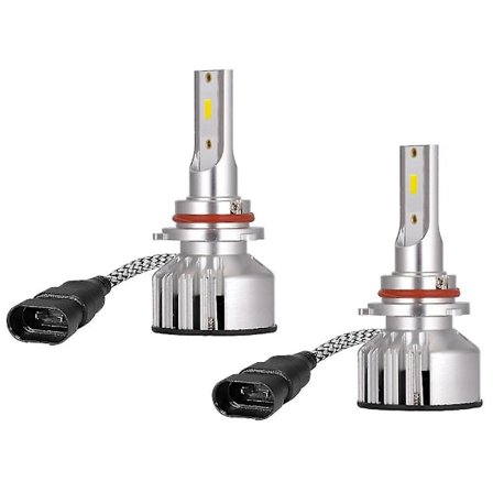 2 stk 2300lm Bil LED Hodelykt Pære 25w 6500k Bil Styling LED Automotivo Pærer (9005)