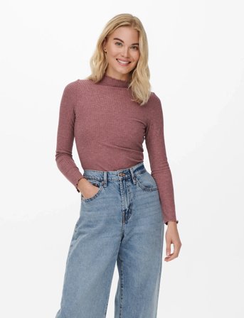 ONLY Onlemma L/S High Neck Top Noos Jrs - Red - XS