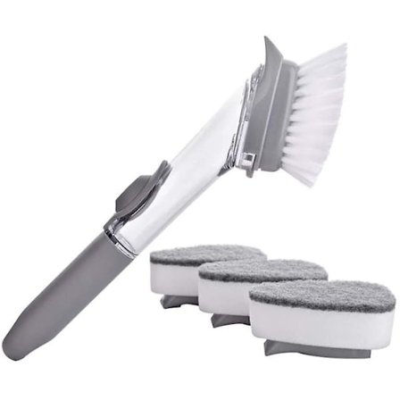 Multifunktionel opvaskebørste, køkkenrengøringsbørste