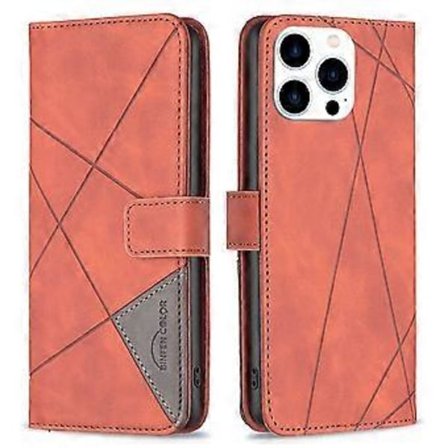 BINFEN COLOR BF05 støvtett mobildeksel med stativ, trykt lommebok, PU-lærdeksel for iPhone 15 Pro