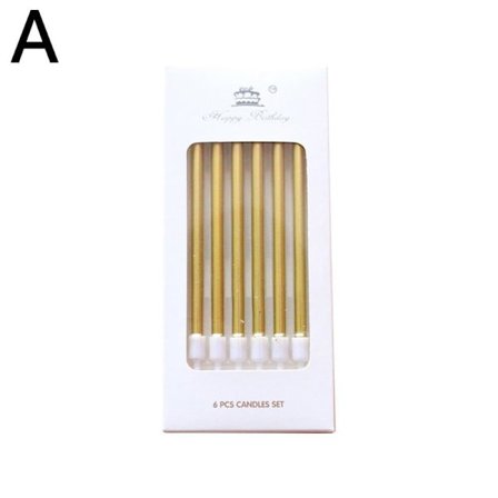 6 st Färgade Ljus Födelsedag Möhippa Bröllop Grattis Behöver Fest I1Q4 M3G3 W4T6