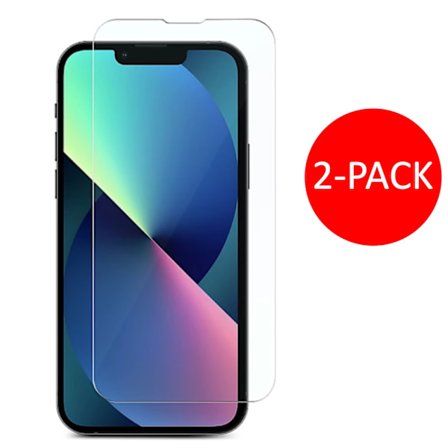 2-pak iPhone 13 Skærmbeskytter Hærdet Glas Premium