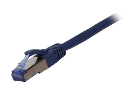 SYNERGY Patchkabel RJ45, CAT6A 500Mhz, 0,5m, blau, S-STP(S/FTP), Komponent getestet, AWG26, Synergy 21