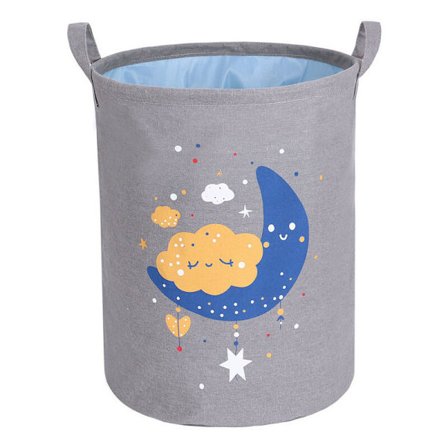 Tvättkorg Bärbar Förvaringsväska Vikbar Tvättkorg i Vattentätt Tyg Klädorganisatör Leksaker med Stor Kapacitet