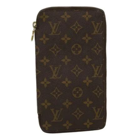 Louis Vuitton Vintage, Pre-owned Canvas Wallet Bruin, Dames, Maat:ONE Size