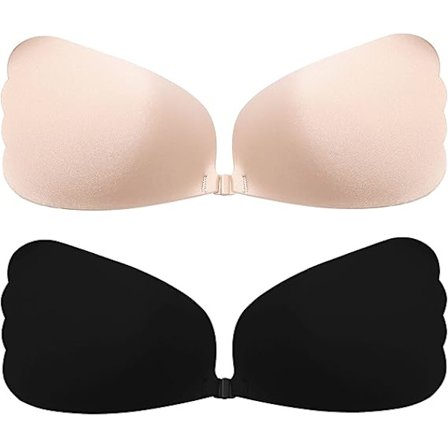 2 par A selvklebende BH, Silikon stroppeløs BH, Sticky BH, S_sai