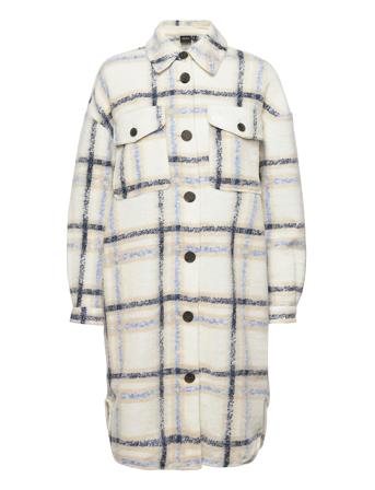 Vmchrissie Long Check Shirt Ga Overshirts Grå Vero Moda