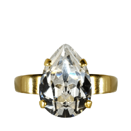 Caroline Svedbom Mini Drop Ring Crystal Ringar Dam Guld ONESIZE
