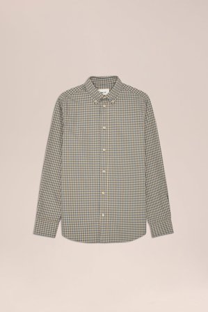 NN.07 Colby Shirt Male Blue Organic Cotton