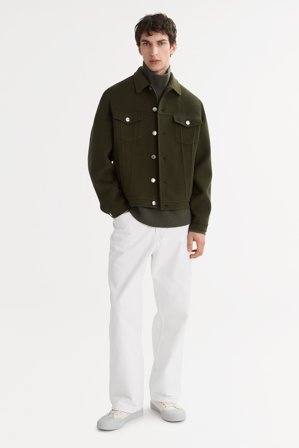 Soft Goat - Men's Denim Jacket - M - Olive