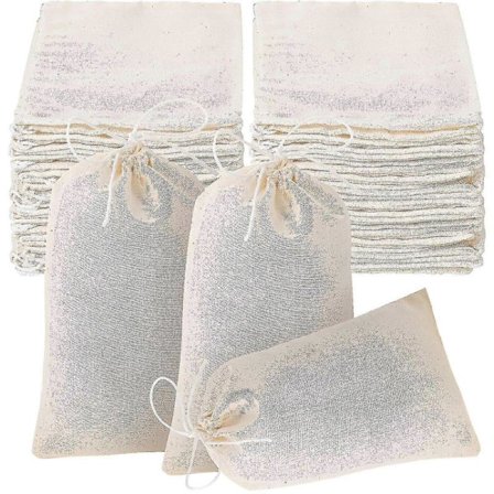 50 stk. Osteklædeposer til si Återanvendelige tomme teposer Suppeposer Krydderiposer til madlavning Koldbrygget kaffe Muslinposer