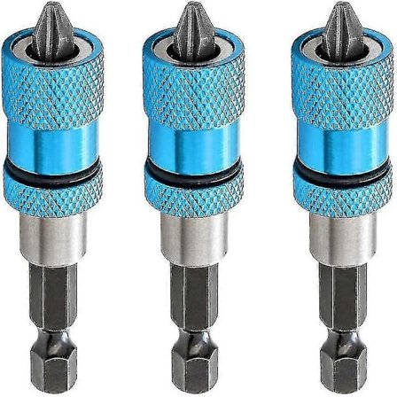 Justerbar Skrue Dybde Magnetisk Skruetrækker Bit Holder Hex Skaft Gipsvæg Skrue Bit Holder Skrueværktøj (4 stk) Tw