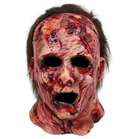 Halloween-rædselsmaske, blodig maske Halloween-dødningehovedmaske A A