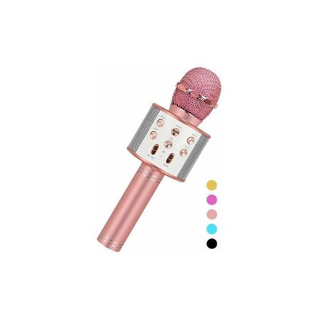 Roliga leksaker för flickor 4-15 år, handhållen karaoke-mikrofon för barn 7-14 år, födelsedagspresenter för pojkar och flickor 8 9 10 11 år rosa (rosa