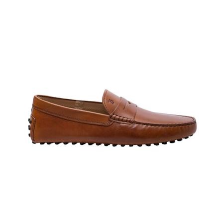 Tod's, Mocassins with decorative paw Bruin, Heren, Maat:42 EU,leer