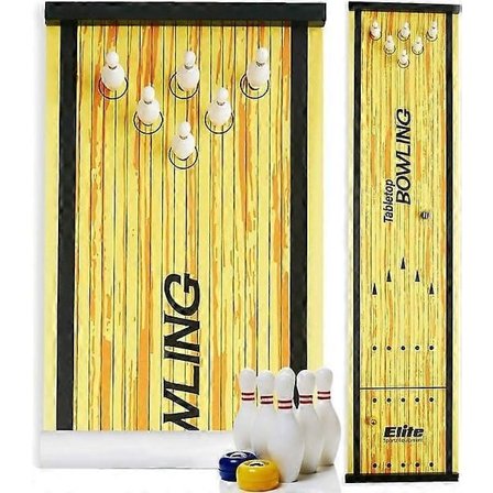 Bowlingspil - Bærbar Indendørs Bordspil til Hele Familien, Børn og Voksne
