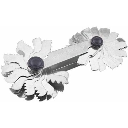 Gängmätningsverktyg Gängmätare 60 Grader Rostfritt Stål Skruvgänga Mätningsverktyg (Metrisk & Imperiell)