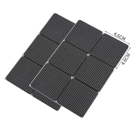 24 stk skridsikre gummipuder, gummifødder puder selvklæbende møbelbeskyttere, sort,4.6cm