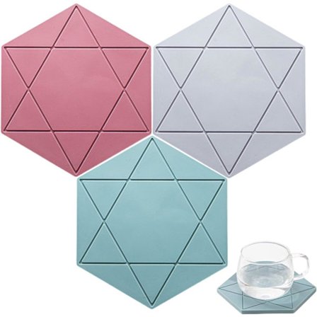 3 st silikonunderlägg grytunderlägg, silikon grytunderlägg för varm panna och gryta Pa