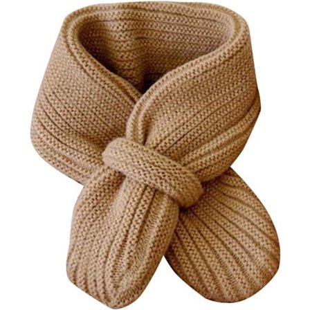 Varmt strikket vintertørklæde til babyer og småbørn, blødt ensfarvet halstørklæde til drenge og piger, 2026 gave til den kolde årstid, khaki