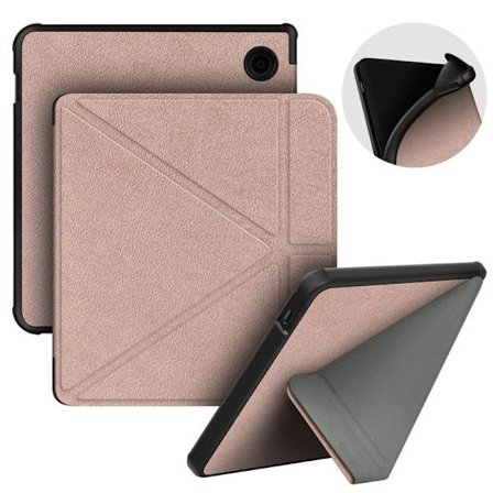 Etui til Kobo Libra Colour (2024) / Kobo Libra 2 (2021), Foldbart støtte PU læder etui (Guld)