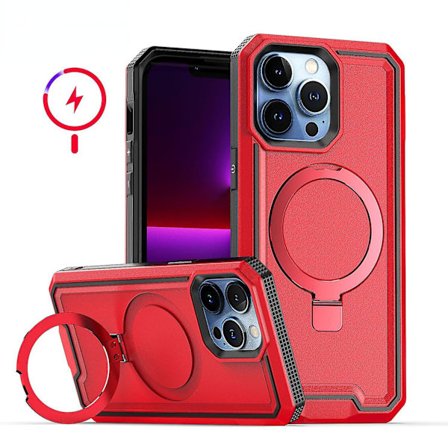 Magsafe Heavy Duty Drop Protection Fodral För Iphone 15 Pro Max 15 Ultra Med Stativ