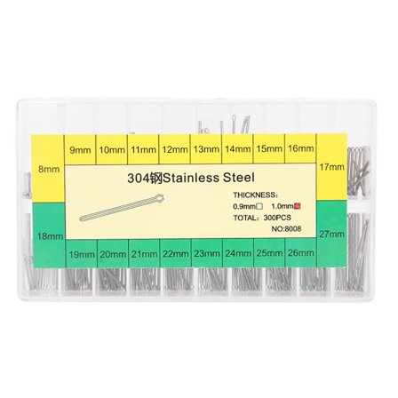 1mm Armbandsremsstift Dela Stift Rostfritt Stål Klockdelar Sortiment 8‐27mm