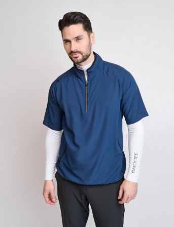 BACKTEE Mens 80 G Short Sleeve Packable Shield - Navy - L