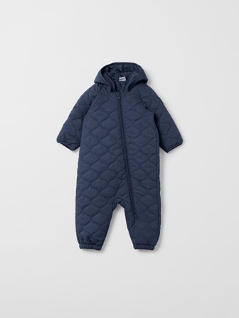 Polarn O. Pyret - Solid color, lightly padded, windproof all-in-one - 62 - Childrenswear - blue