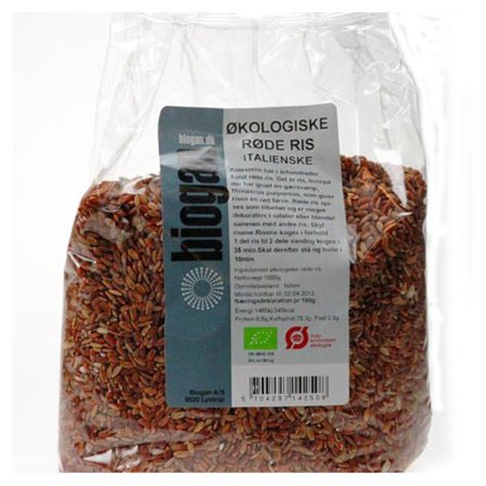Biogan Røde Ris 500 g, Helse & Madvarer, Pasta, Ris & Bælgfrugter, Ris
