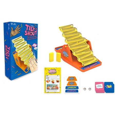 Tilt 'n' Shout, Hurtigt familiespil til spilaftener for børn og voksne◁