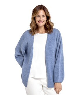 Mykt strikket Jakke Linda Blå - M/L - Åshild