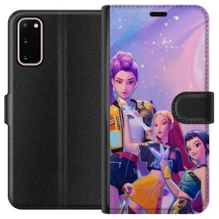 Kompatibelt Lommeboketui til Samsung Galaxy S20 Futuristiske popdamer i neonfarger med magiske detaljer mot en drømmeaktig galaksebakgrunn