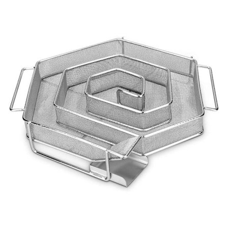 Kold Røggenerator Fremstillet af Rustfrit Stål, Spiralformet Kold Røggenerator til Røgeovne, Fremstillet af Rustfrit Stål, Måler 21x18x5cm, Suita