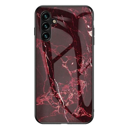 Samsung Galaxy A54 5G case in marble - Oxblood red