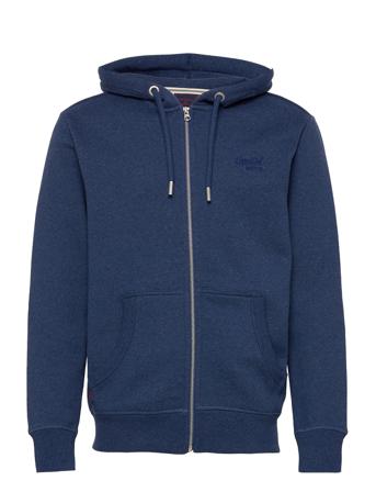 Vintage Logo Emb Ziphood Blue Superdry