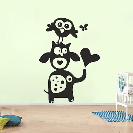 Söta vänner vinyl vägg klistermärken