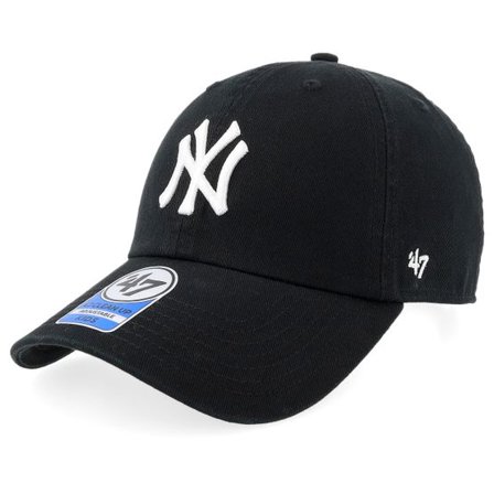 47 Brand - MLB Svart unconstructed Keps - Kids New York Yankees Clean Up Black Dad Cap @ Hatstore