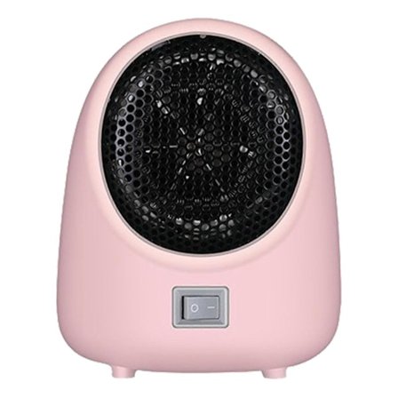 Mini Varmeblæser Hurtig Opvarmning Overophedningsbeskyttelse Lille Rumvarmer til Hjemmebord Pink EU Stik 220V