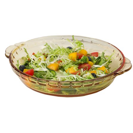 Rund glasgryde, tåler mikroovn, 20 cm x 4,2 cm