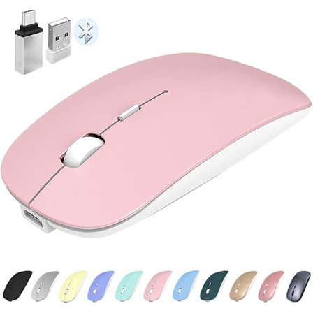 Trådløs Bluetooth Mus USB C til MacBook Air Pro, Lydløs Mus Type C til Mac Air Pro, Genopladelig Optisk Mus til Laptop/iMac/iPad air/MacOS/Lin