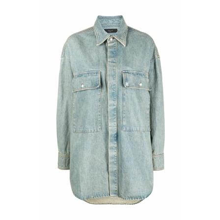 Ami Paris Denim Shirts , Blauw , Dames , Maat: S