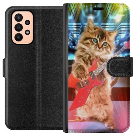 Yhteensopiva Lompakkokotelo Samsung Galaxy A23 Kissanpennu Elgitar
