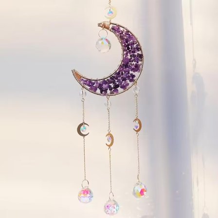 Aurinkosuoja Sisäikkuna Kristalli Riippuva Koriste Kuukristalli Lahja Äidille[GKS] Violetti