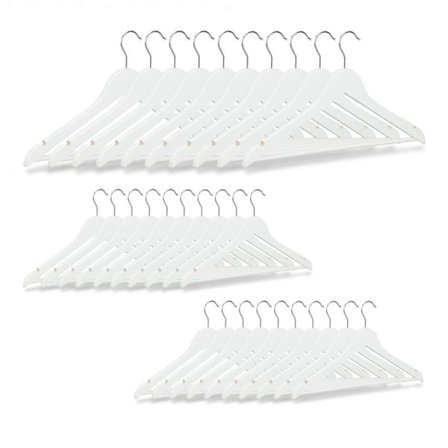 Klädhängare träset om 30 st