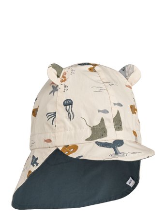 Liewood Gorm Reversible Sun Hat With Ears - Multi/patterned - 9-12M
