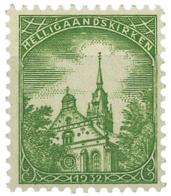 Danmark - Prøvemærke Helligåndskirken AFA A, type II - Postfrisk