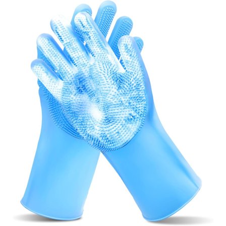 2 STK. Kæledyrsplejehandsker, forbedret femfinger-fældningsmassagehandske, blid hundebadeshampoobørste til katte, kaniner, heste eff