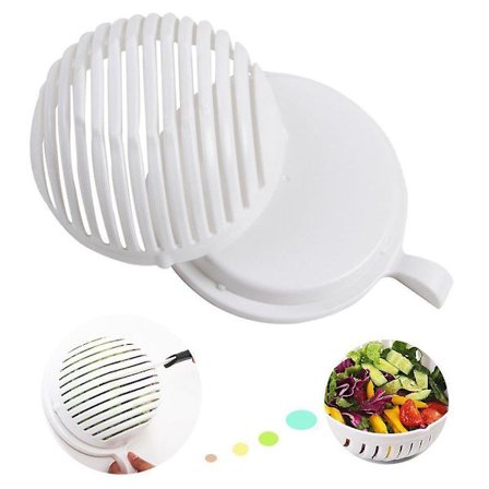 Kabalo Salat Skærer Skål Frugt & Grøntsagsvasker Skærer Madlavning 60 Sekunder Server